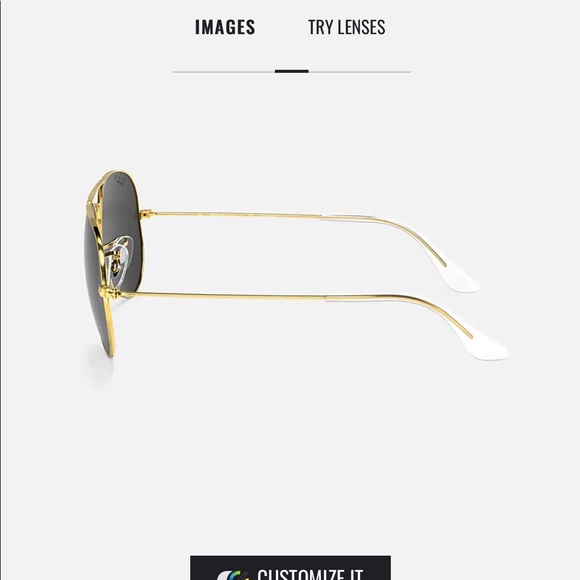 Authentic Black Lense Gold Frame Aviator Rayban Sunglasses - Picture 2 of 4